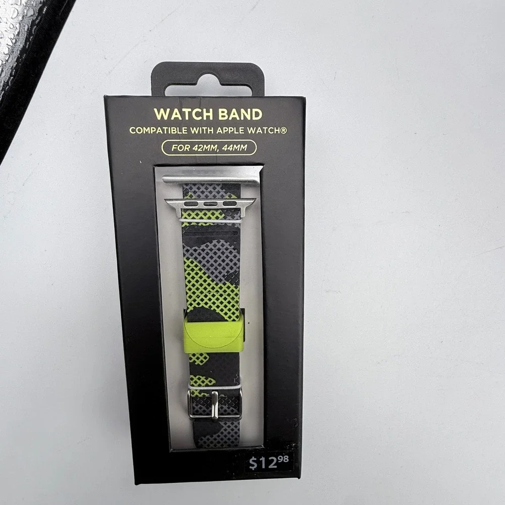 Unbranded Watch Band Lot 4 42mm 44mm Apple‎ Watch Compatible Camo Leather Fabric
